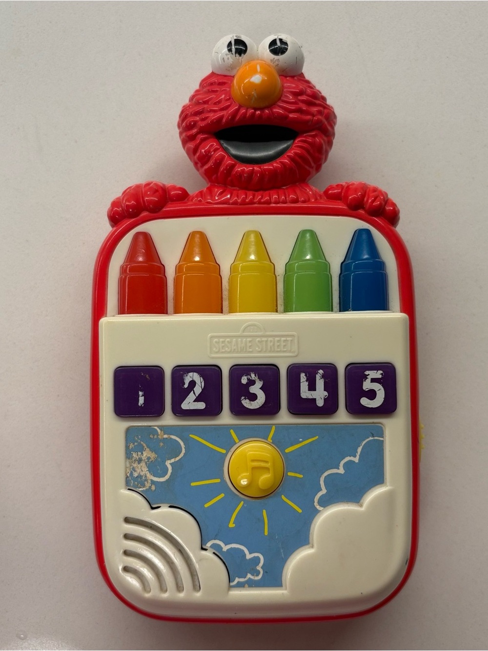 Vintage Playskool Sesame Street Steps To School ELMO'S COUNT ALONG CRAYONS works - Picture 4 of 5